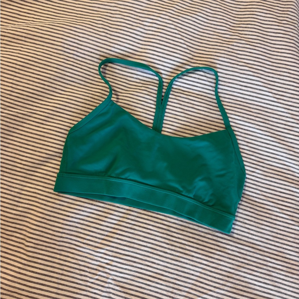 Lulu flow y Green Strappy Sports Bra